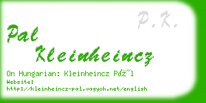 pal kleinheincz business card